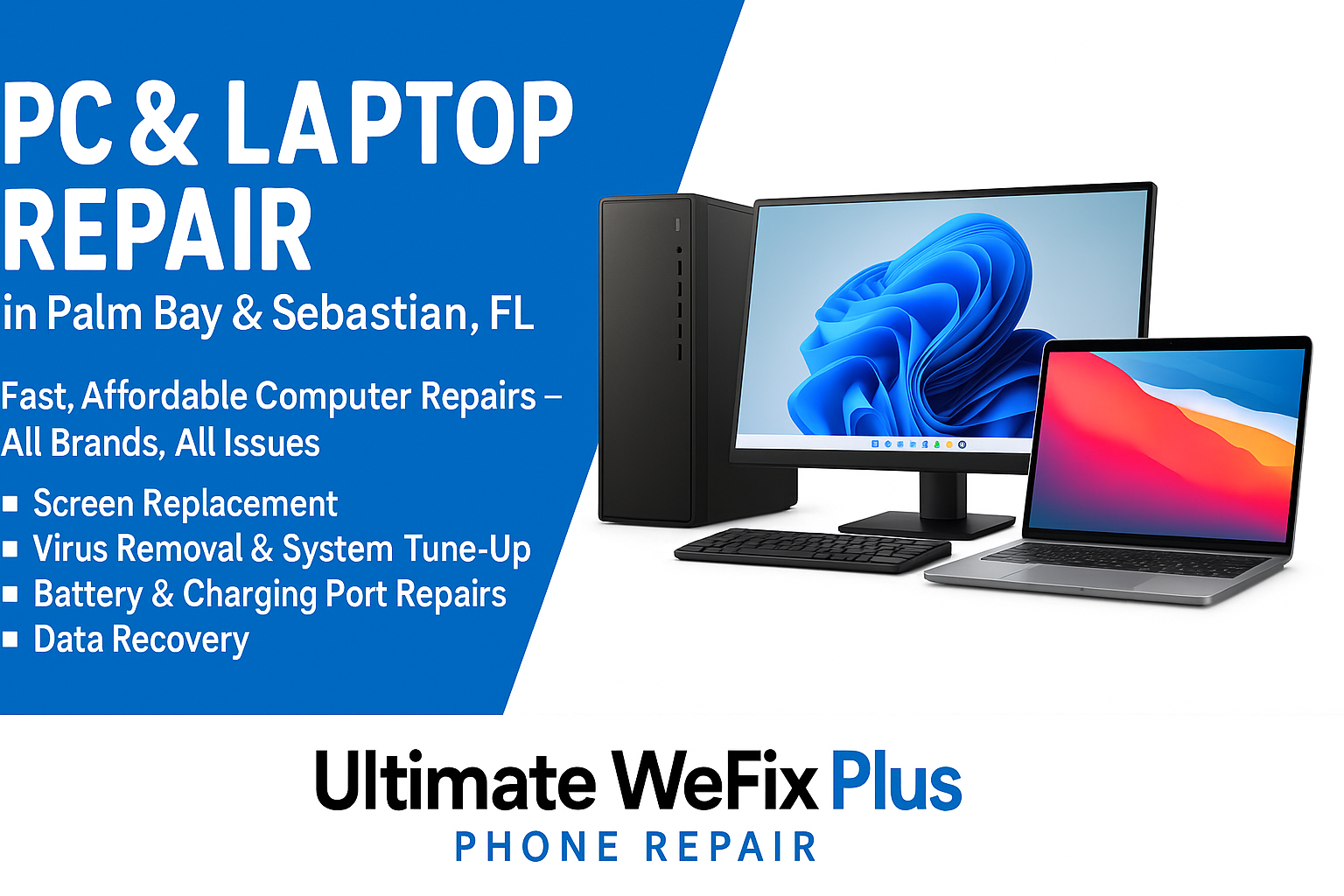 Laptop And PC Repair Palm Bay & Sebastian FL